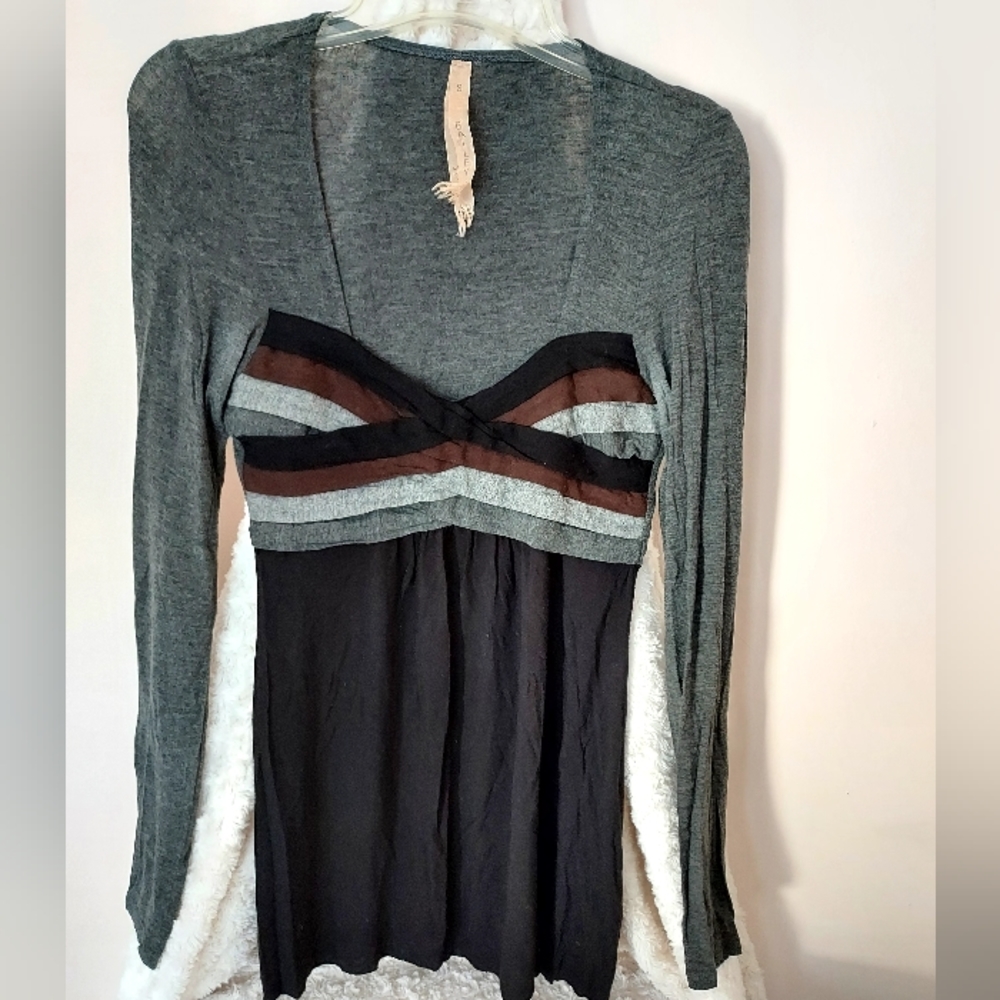 Bailey 44 Anthropologie Mini Rayon dress tunic Small Moody Dark Academia